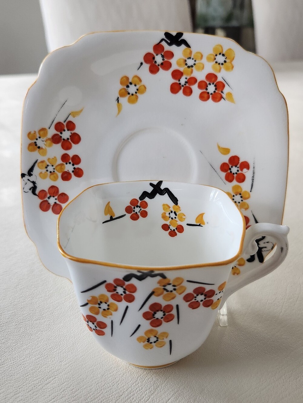 RARE 1920s English Cup & Saucer – Standard China “Tudor Shape”